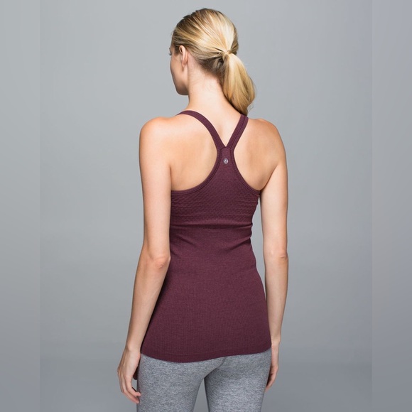 Lululemon Ebb To Street Tank - Heathered Red Athletic Top - Picture 4 of 9